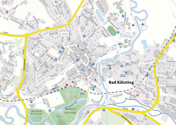 Stadtplan Bad Kötzting - Maßstab 1:7.500