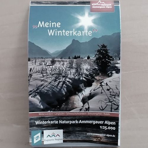 Winter map Ammergau Alps